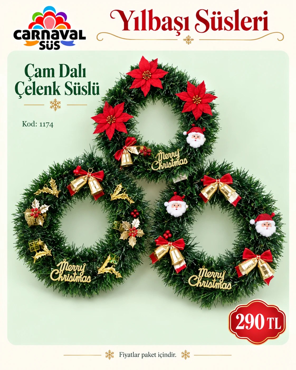 ÇAM DALI ÇELENK SÜSLÜ | Kod: 1174 | 290 TL