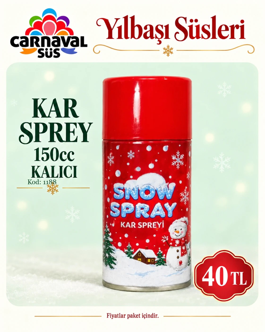 KAR SPREY 150cc KALICI | Kod: 1188 | 40 TL